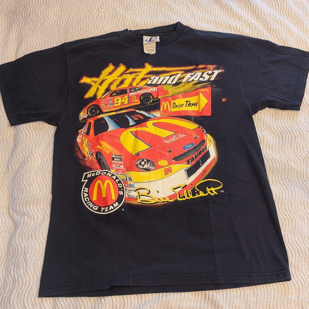 Logo Athletic Hot And Fast Bill Elliott Vintage 1998 Racing T-shirt Large